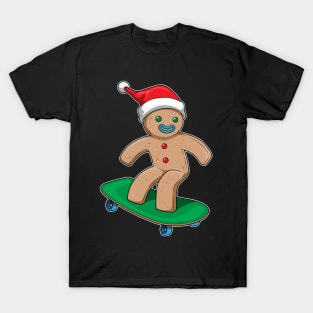 Gingerbread man Christmas Skateboard T-Shirt